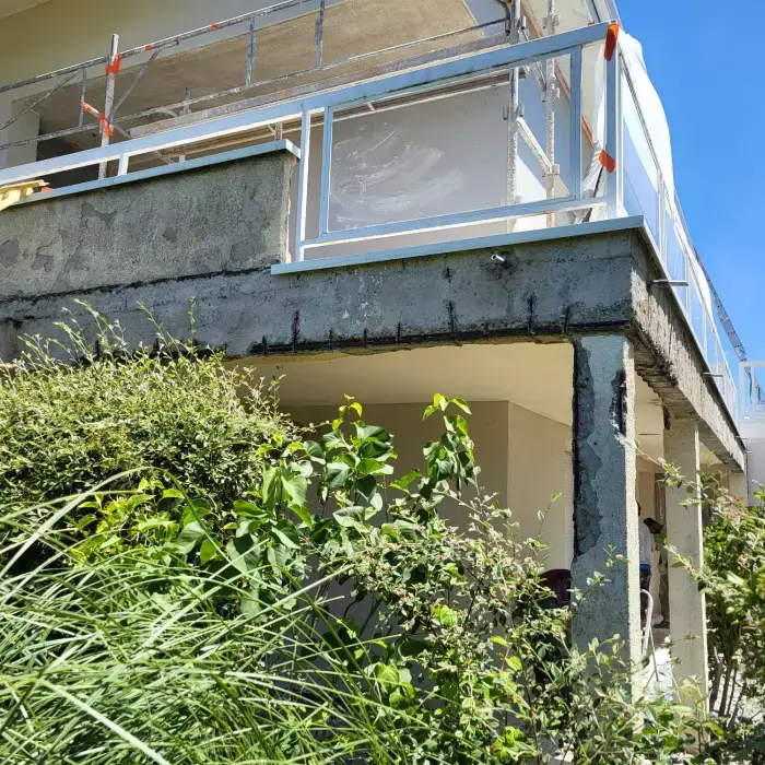 Chantier de rénovation de façade à Toulouse