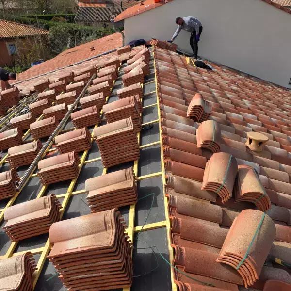 Photo d'un chantier de réfection / rénovation de toiture à Toulouse