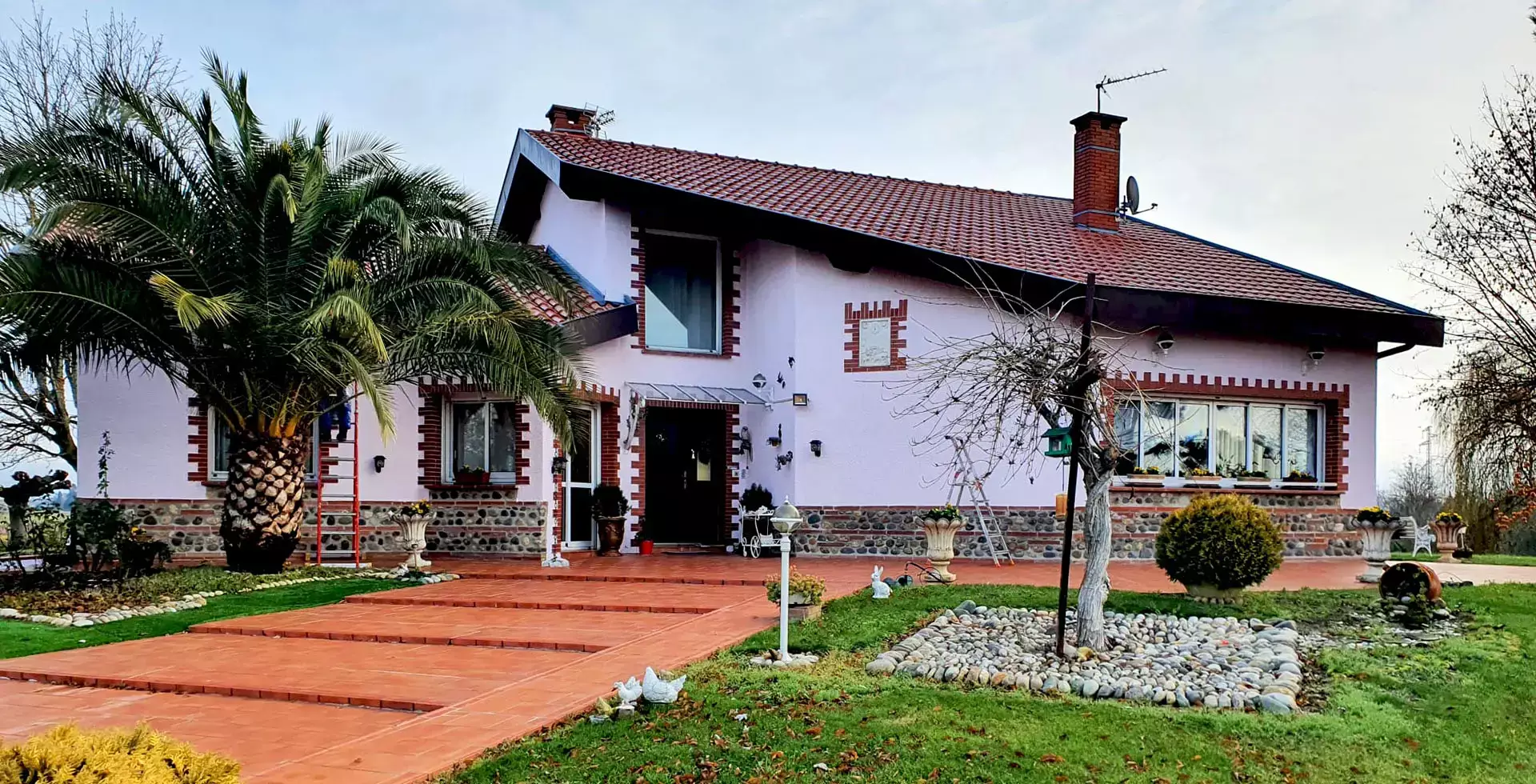 Une façade de maison venant d'être rénovée
